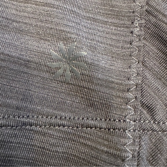 ATHLETA WOMENS BLACK 1/4 ZIP TOP THUMBHOLE RUCHED LONG SLEEVE SIZE S - Picture 6 of 9